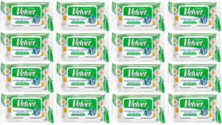 VELVET Vlhčený Toaletný Papier RUM&ALOE - Sada 16 Balení